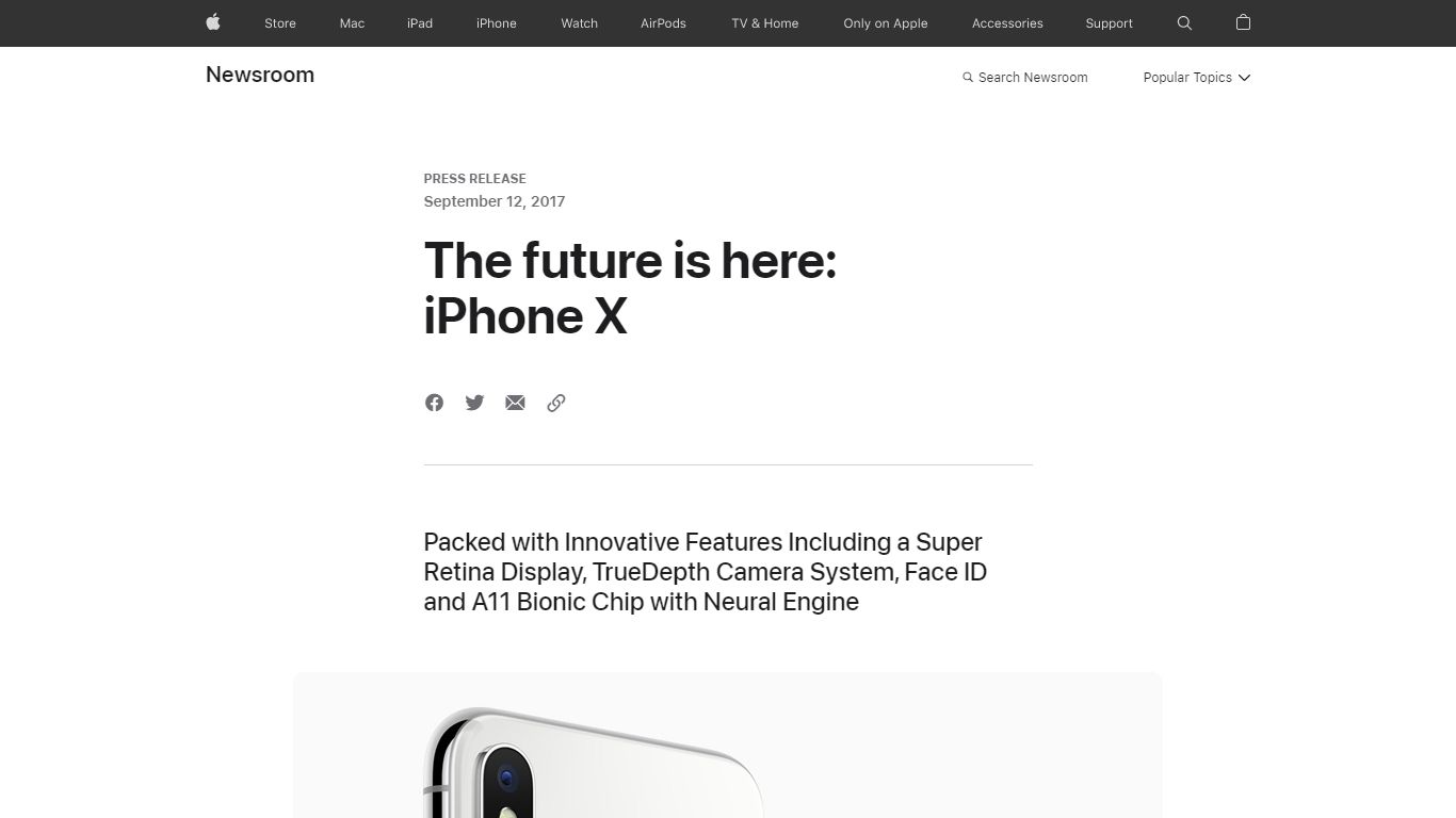 The future is here: iPhone X - Apple